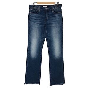 Lucky Brand Cotton Blend Mid Wash Fringe Hem Mid Ruse Easy Rider Boot Jeans 28